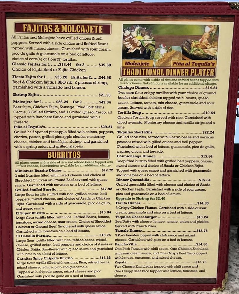 El Tequilas Mexican Restaurant Menu image 2